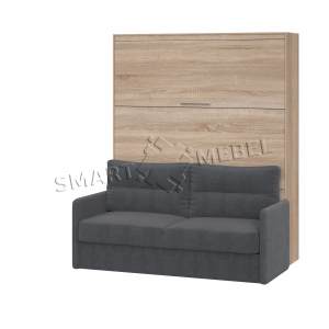 =Murphy Bed  & Sofa Combo HF PLUS-160 Sonoma Oak