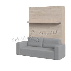Murphy Bed  & Sofa Combo SOUL-160 Hickory Rockford Light