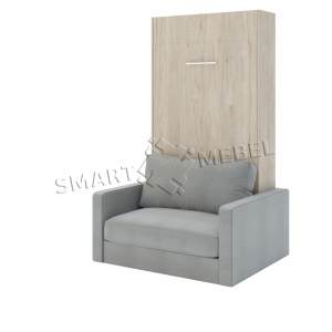 Murphy Bed  & Sofa Combo MIRA SOFA 90 Hickory Rockford Light