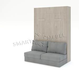 Murphy Bed  & Sofa Combo MIRA SOFA 140х200 Hickory Rockford Light