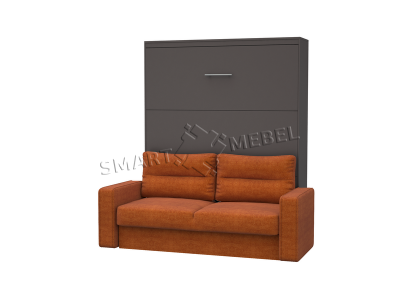 Шкаф-кровать-диван HF PLUS-140 NEW Антрацит