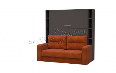 Шкаф-кровать-диван HF PLUS-160 K2 Антрацит