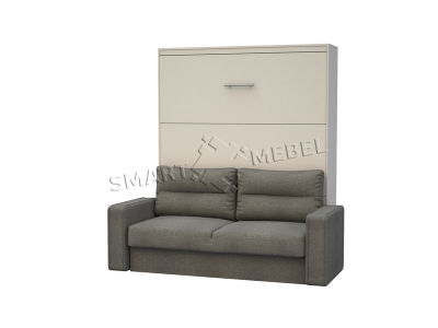 Шкаф-кровать-диван HF PLUS-160 NEW Попелястий