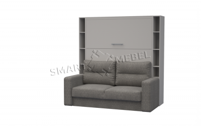 Шкаф-кровать-диван HF PLUS-160 K2 Пепельный