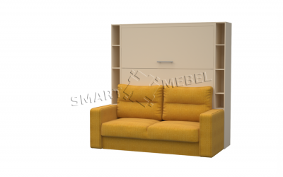 Шкаф-кровать-диван HF PLUS-160 K2 Ваниль