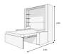 Шкаф-кровать-диван ISIDA-160 Нимфея Альба - Дуб Сонома - фото 3
