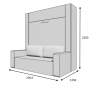 Шкаф-кровать-диван ISIDA-180 Антрацит - фото 2