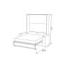 Шкаф-кровать-диван HF PLUS-140 NEW Пепельный - фото 3