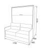 Murphy Bed  & Sofa Combo HF PLUS-160 NEW Cashemir - photo 2